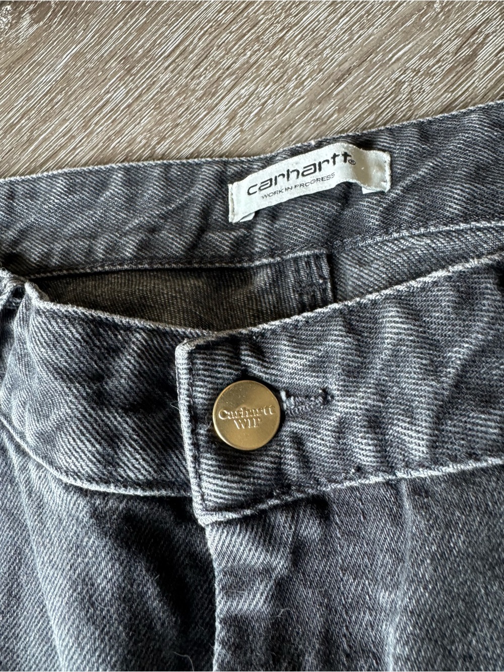 Carhartt WIP Black Washed Carpenter Jeans - Picture 5 of 7